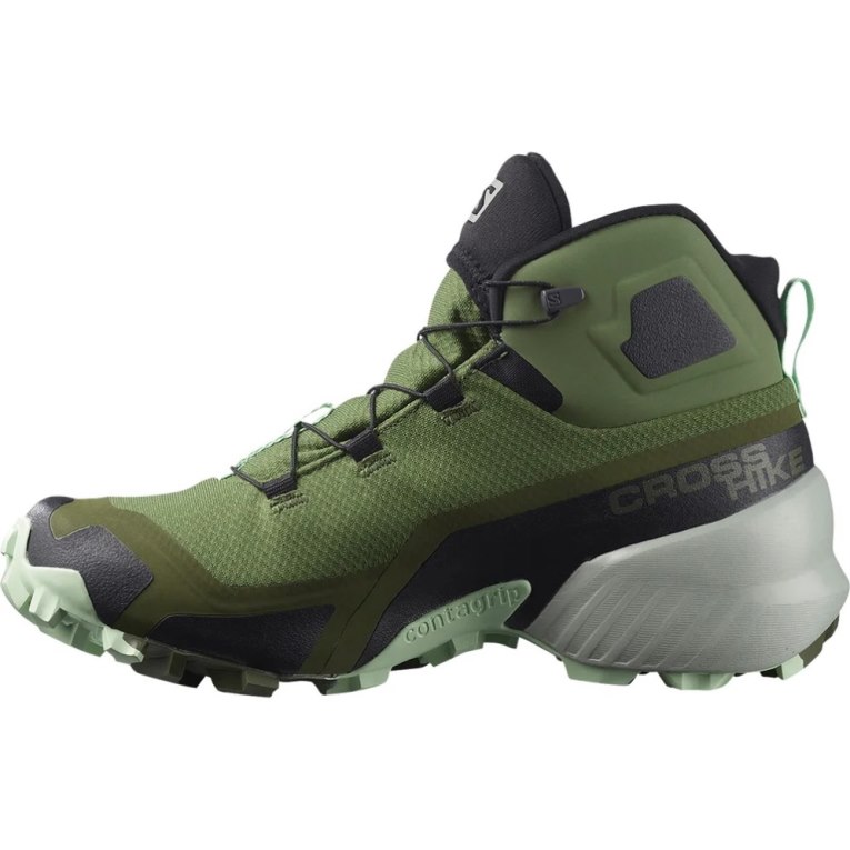 Botas Caminhada Salomon Cross Hike Mid GTX Feminino Verde Oliva | PT C13467